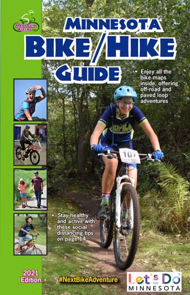 JUST PUBLISHED! The FREE 2021 MN Bike/Hike Guides for your staff, families, group members & customers!